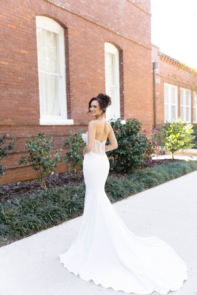 Orlando wedding hair and makeup | Makeup Artist Orlando Beauty Brigade | Bride with a styled updo and soft glam makeup