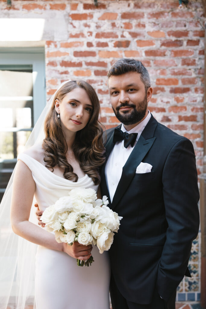 Orlando bridal hair and makeup | Makeup Artist Orlando Beauty Brigade | Bride with old Hollywood hair and makeup with groom